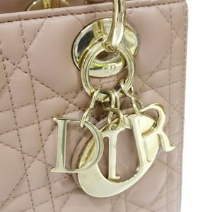 Dior Lady Dior Medium Lambskin Pink Beige 2Way Bag